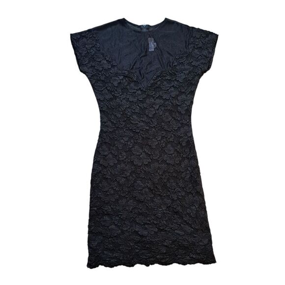 Vintage Frederick's Of Hollywood Gothic Illusion Sweetheart Neckline Y2K  Sz 7/8 - Picture 5 of 14